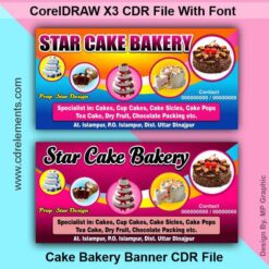 Cake Bakery Banner CDR File