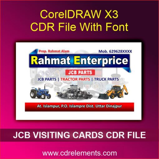 JCB VISITING CARDS CDR FILE