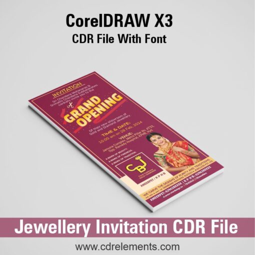 Jewellery Invitation CDR File - Image 2