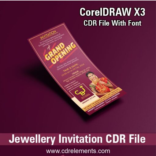 Jewellery Invitation CDR File - Image 3