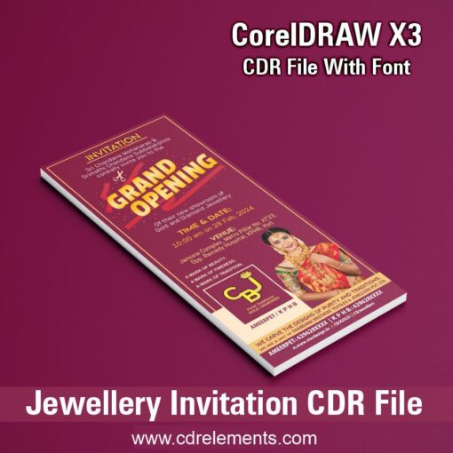 Jewellery Invitation CDR File