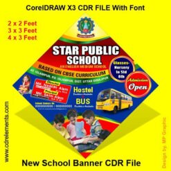 New School Banner CDR File