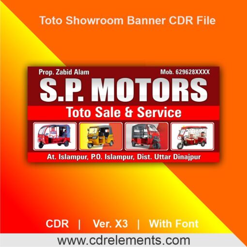 Toto Showroom Banner CDR File - Image 2