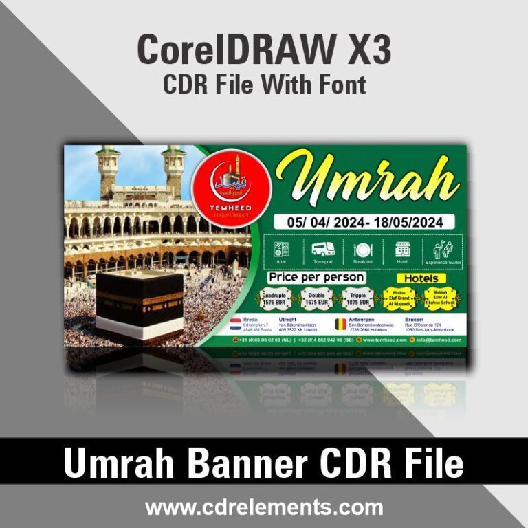Umrah Banner CDR File » Cdrelements.com