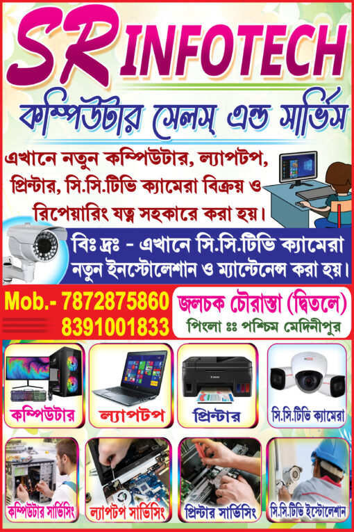 SR INFOTECH_ A4 Size _ 8 X 12 _ DIGITAL POSTER_ MIRA RANI ART GRAPHICS