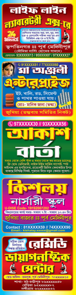 Shop Banner Design PSD 3x12 ft - PMC