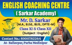 English Coaching Center Visiting card Editable Psd