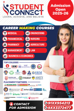 Career Counselling Education Banner | College Admission Banner | GNM Nursing Engineering Medical Admission Banner Flex Poster Design PSD