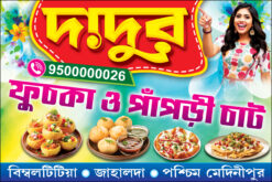 Fuchka Stall Papri chat fast food Banner Design PSD 3×2 ft -JANA
