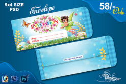 Invitation Card Envelope Design PSD 9x4 Inch_1923 - PMC