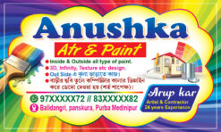 Paint Shop Visiting Card Design PSD 90x54 mm - PMC