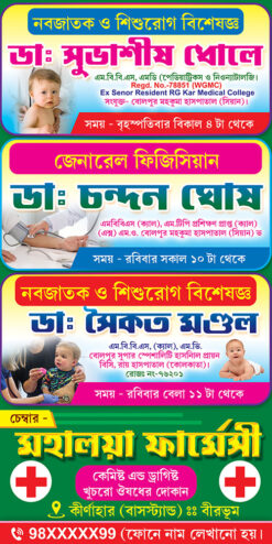 Doctor Clinic List Medicine Pharmecy Shop Banner Design PSD 3x5 ft_1984 - PMC