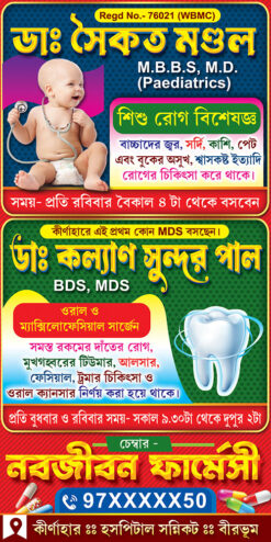 Doctor Clinic List Medicine Pharmecy Shop Banner Design PSD 2x4 ft_1986 - PMC