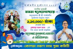 Durga Puja Donate Anudan Baner Design No.23 size H4 × W6-sonju-design/sonju-design