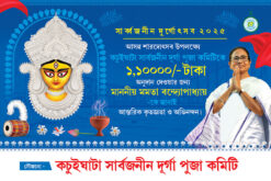 Durga Puja Donate Anudan Banner Design PSD 6x4 ft_2107 - PMC
