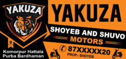 Yakuza Motor Cycle Scooter Bike Sales Service Repearing Shop Visiting Card Stiker Design PSD 8.5x4 Inch_2118 - PMC
