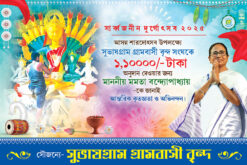 Durga Puja Donate Anudan Banner Design PSD 6x4 ft_2108 - PMC