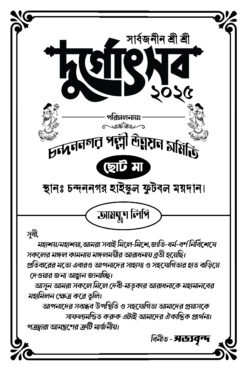 Durga puja offset hand bill 6x9 inch. PSD - NIPON