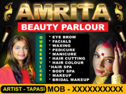 Beauty Parlour Bridal Makeup Makeover Mehendi Shop Banner Design PSD 4x3 ft_2168 - PMC