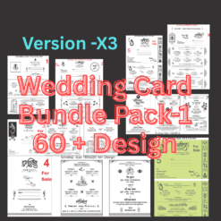 Bundle Pack 60+ Hindu / Muslim / Sikh Wedding Card / Hindi / English