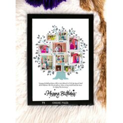 Happy Birthday Customize 8X12 (A4) Photo Frame Design PSD_ON