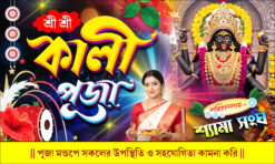 Kali puja shyama puja banner Design 5x3 ft psd No:144 - NIPON