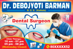 Dental Doctor Chamber Clinic Shop Banner Design PSD 6×4 ft – PMC