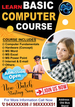 GNM Nursing Computer School Coatching Center Tution Bidyalaya Vorti Cholche Admission Banner Design PSD 7x10 ft_2186 - PMC