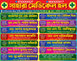 Doctor Clinic List Banner Design PSD 5x4 ft - PMC