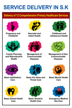 Delivery of 12 Comprehensive Primary Healthcare Services Wall Banner Design PSD 2x3 ft_2194 - PMC