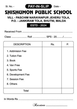 GNM Nursing Computer School Coatching Center Tution Bidyalaya Payment Slip Design PSD 104x148 mm_2190 - PMC