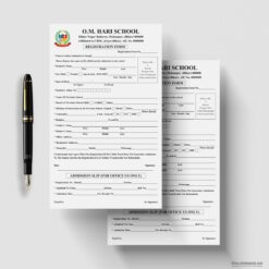 SCHOOL REGISTRATION FORM/ ADMISSION FORM DESIGN CDR FILE