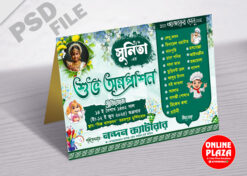 Bengali Annaprashan Table Menu Card PSD_ON