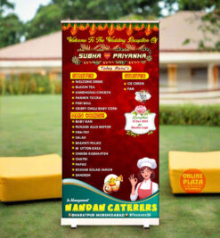 Wedding Reception Stand Menu Card PSD_ON