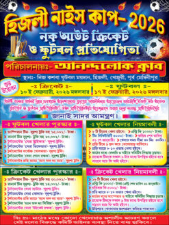 One Day Night Cricket Power FootBall Volleyball Sports Play Tournament Shop Banner Design PSD 30x40 Inch - PMC