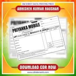 Latest & Best Mobile Shop Bill Bokk CDr Design