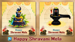 Maha Shivratri Template Design Two(2) PSD Files 6×6 Inch-2033 - Mihir Graphic