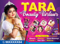 Beauty Parlour Bridal Makeup Makeover Shop Banner Design PSD 4x3 ft - PMC
