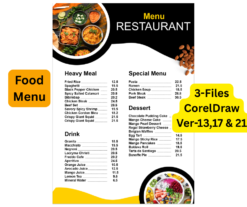 Food Menu Card Design CDR File