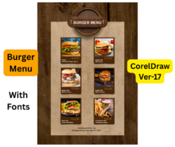 Burger Menu Card Design CDR File