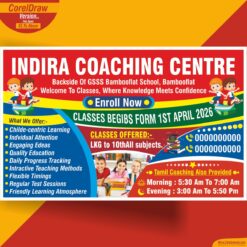 INDIRA COACHING CENTRE BANNER DESIGN CDR FILE