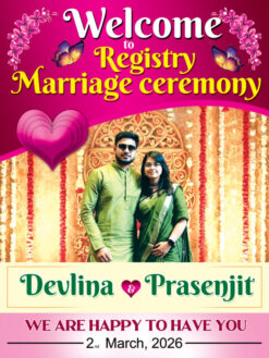 Marriage Ceremony Banner Design PSD 4x3 ft - 23- GG