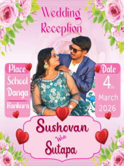 Wedding Banner Design PSD 4x3 ft - 22- GG