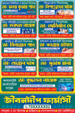 Doctor List Banner Design PSD 4x6 ft - PMC