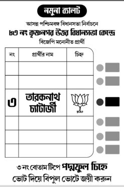 West Bengal Assambly Election Namuna Ballot Handbill Liflet Poster PSD - NIPON