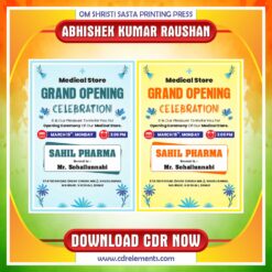 Medical Store Grand Opening Invitation Card