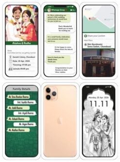 Whatsapp style anniversary digital card design cdr file