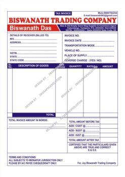 GST BILL BOOK A4__SIZE __CDR FILE_ FULLY EDITABLE