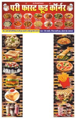 Indian fast food flex design cdr file