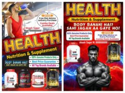 Fitness supplements banner design cdr file